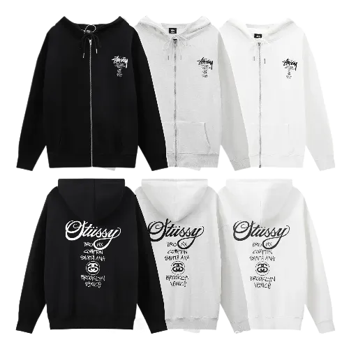 Stussy zipper hoodies