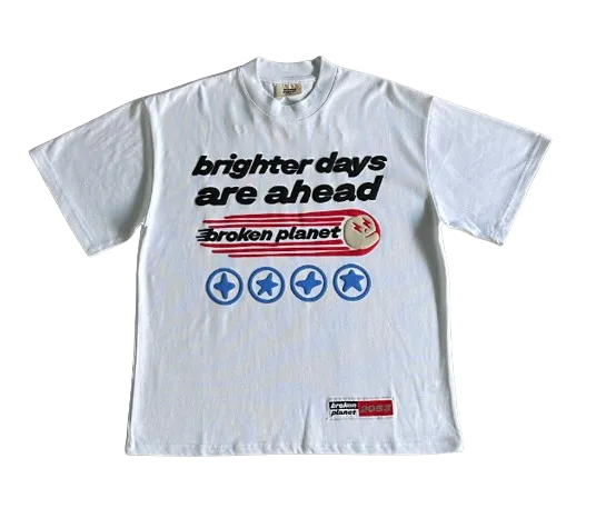 Broken Planet Tee White Ahead