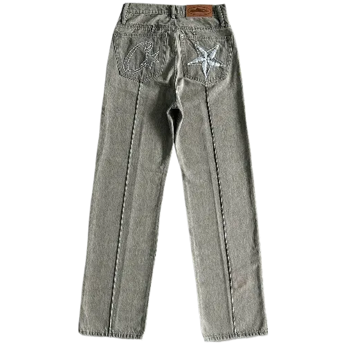 CORTEIZ JEANS STEAKED C-STAR DENIM - grey